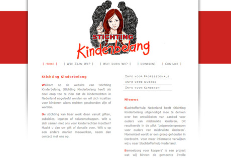 website voor de stichting Kinderlang 