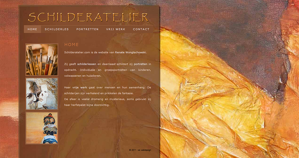 Schilderatelier.com, website van Renate Wongtschowski