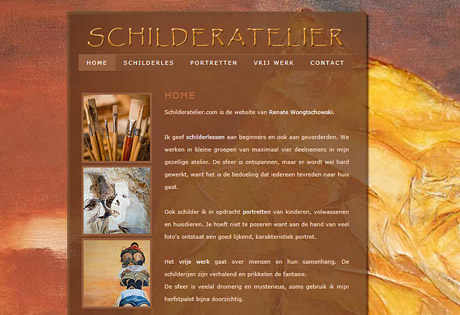 Schilderatelier.com, website van Renate Wongtschowski